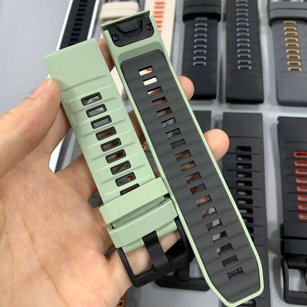 Correa de silicona para reloj Fenix 8 Pro, correa deportiva de 22/26mm para Garmin Tactix 7/Quatix8 Forerunner 970 965 Instinct 2X, pulsera de ajuste rápido
