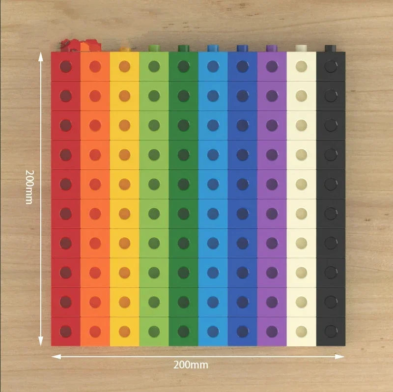 100Pcs/Set 2x2x2CM Square Cube Shape Building Blocks Educational Toys For Children Kids DIY Assembling Blocks Bricks Model Toys