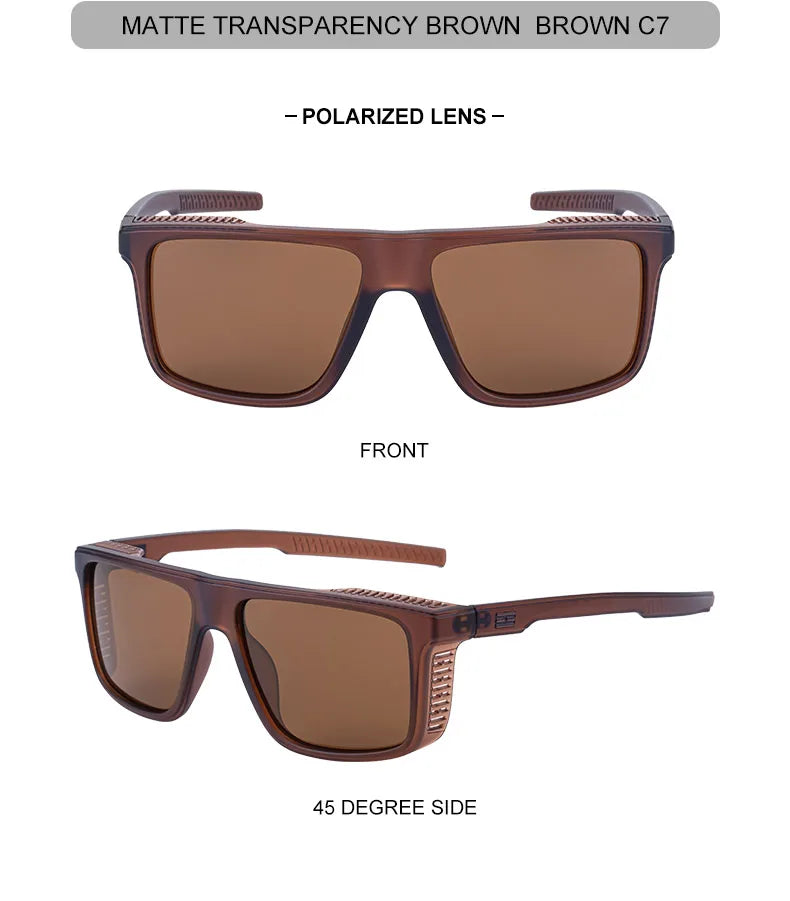 Gafas de sol polarizadas Vintage para hombre, gafas cuadradas de moda 2026, gafas de sol masculinas, gafas de conducción Vintage, gafas deportivas UV400