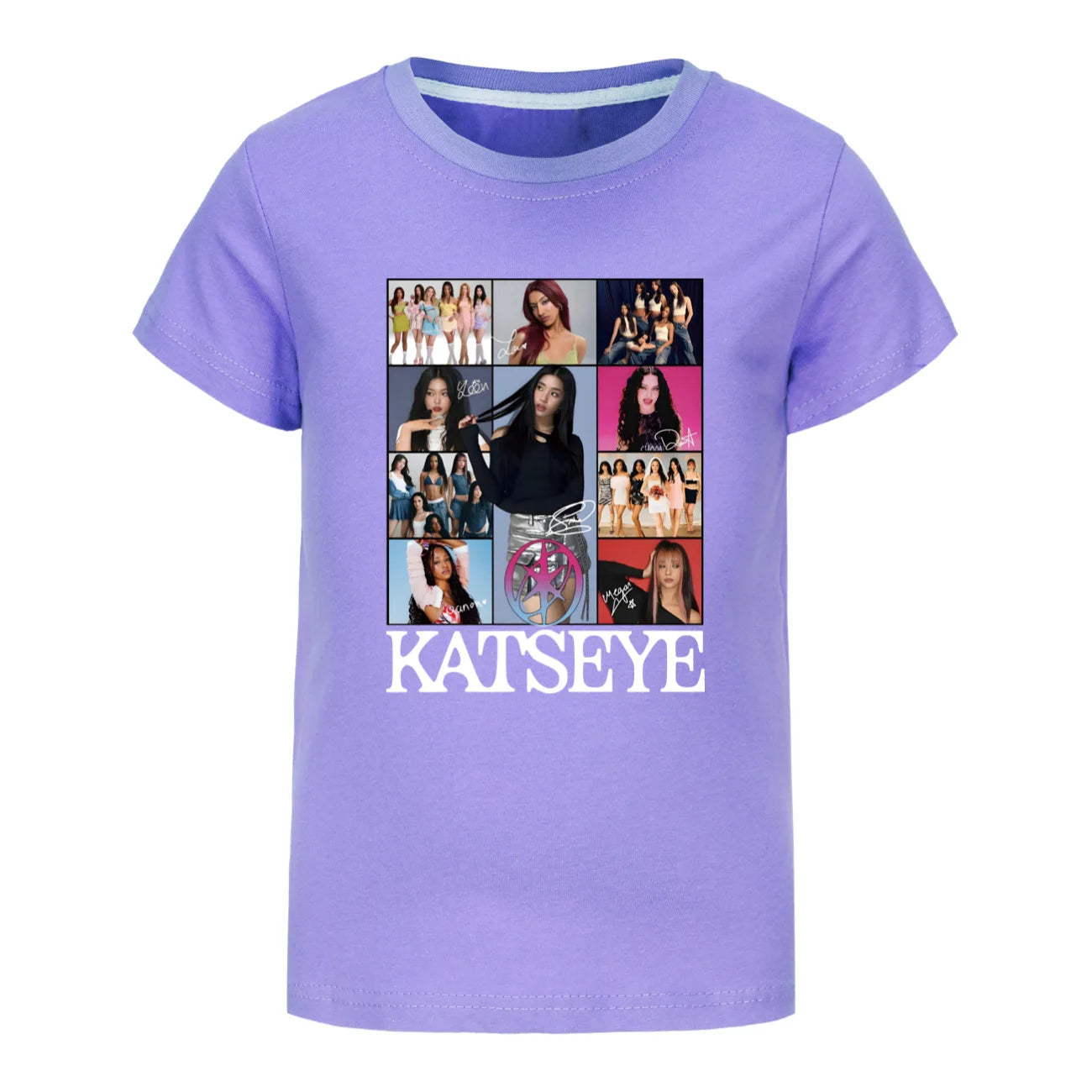 Camiseta KATSEYE Kpop para niños, ropa de verano 2026, camisetas de manga corta para niñas, ropa de calle a la moda para niños
