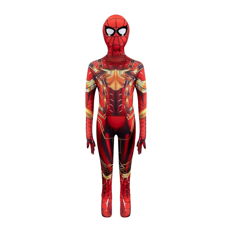 Red Spider-Themed Full-Body Cosplay Suit for Adults