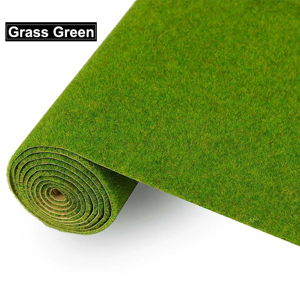 Evemodel-alfombrilla de césped de 0,4 m x 1m, modelo de césped Artificial verde, alfombras de césped para modelo arquitectónico, diseño de tren de paisaje, escala HO O N