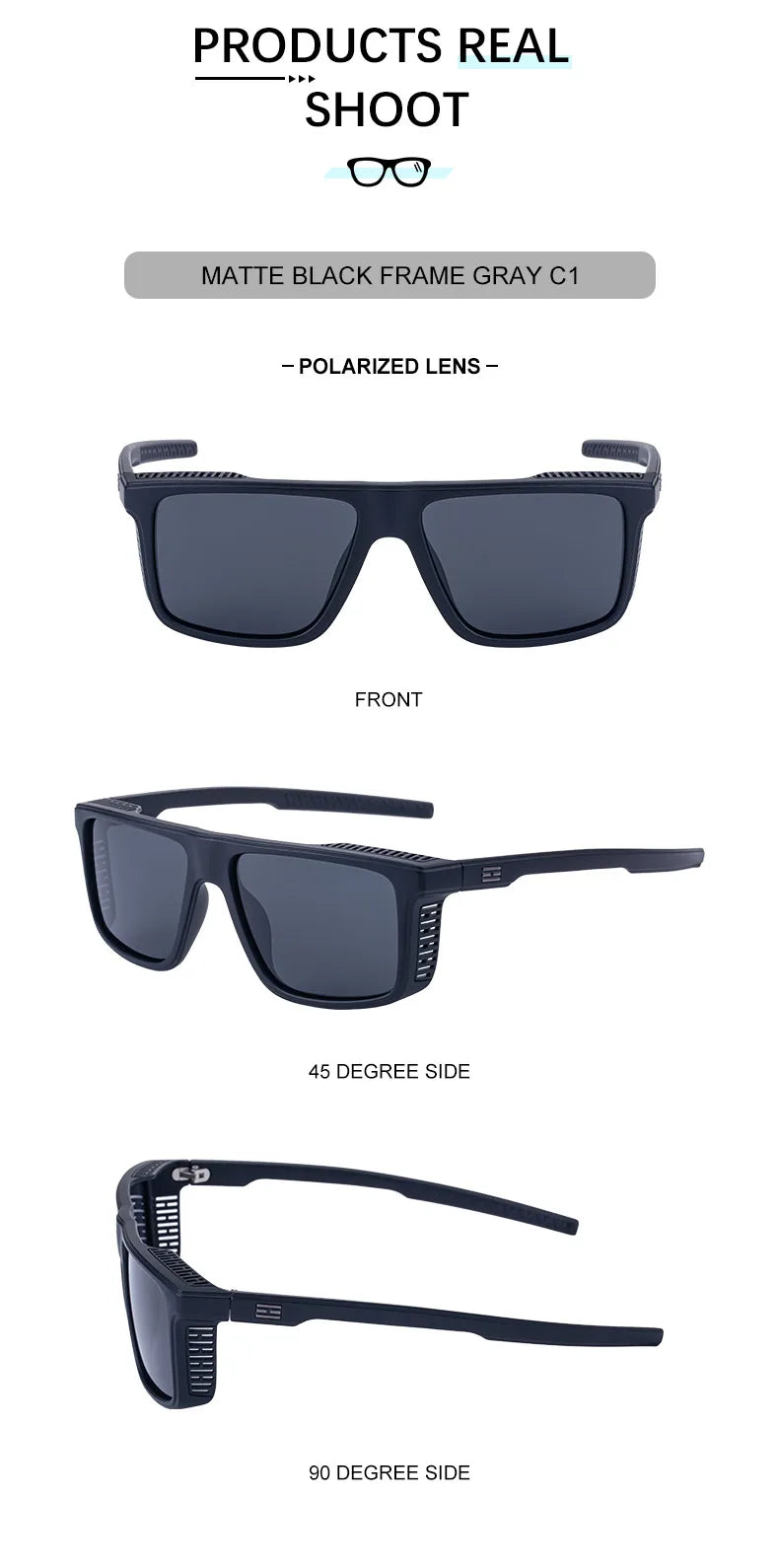Gafas de sol polarizadas Vintage para hombre, gafas cuadradas de moda 2026, gafas de sol masculinas, gafas de conducción Vintage, gafas deportivas UV400