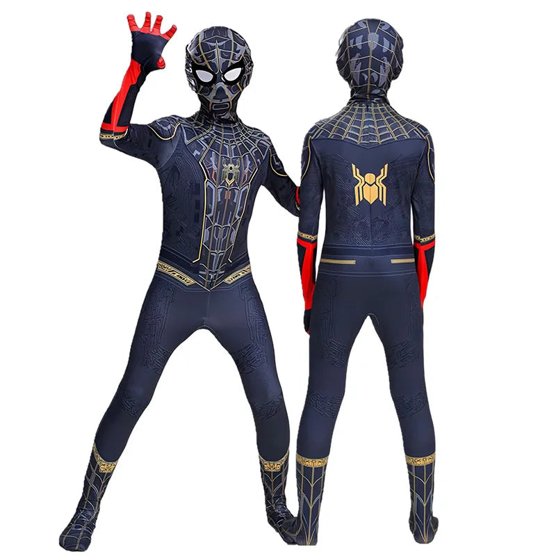 Red Spider-Themed Full-Body Cosplay Suit for Adults