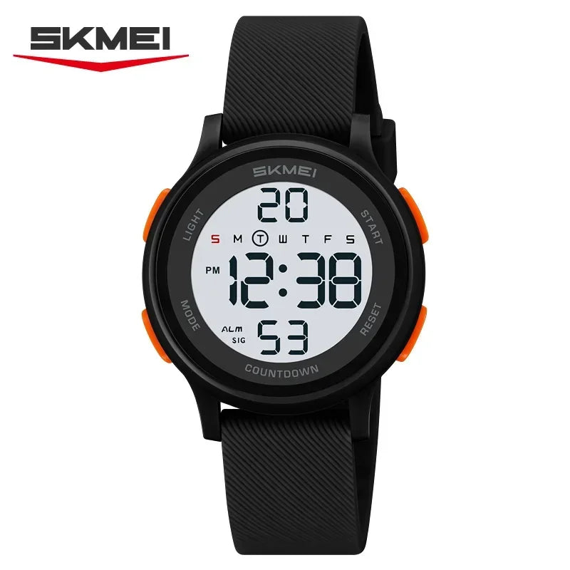 SKMEI 2427 relojes de pulsera digitales coloridos para niños, reloj electrónico deportivo resistente al agua para niños y niñas, reloj infantil a prueba de golpes
