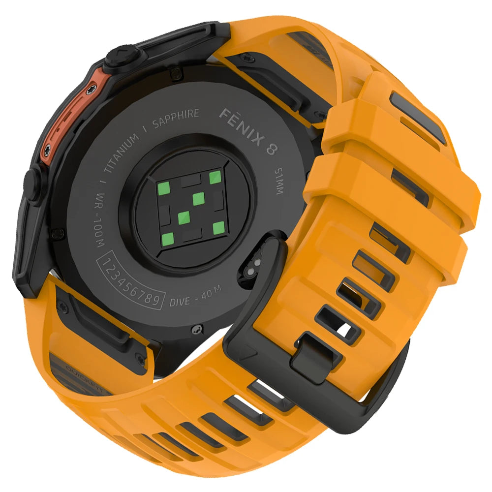 Correa de silicona para reloj Fenix 8 Pro, correa deportiva de 22/26mm para Garmin Tactix 7/Quatix8 Forerunner 970 965 Instinct 2X, pulsera de ajuste rápido
