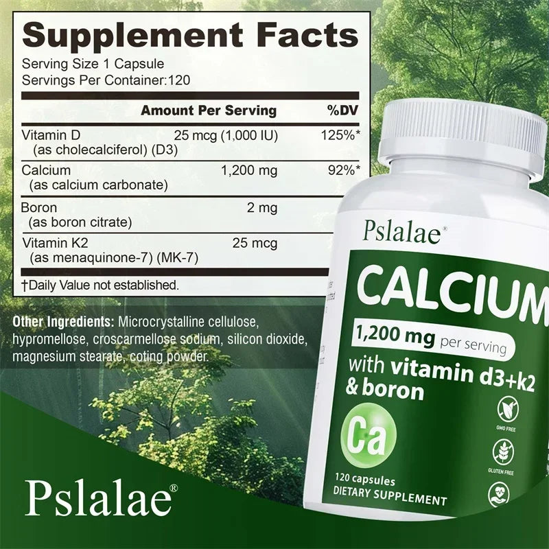 Suplemento de calcio: función cardíaca y inmune, regula la absorción de calcio, apoya el hueso saludable