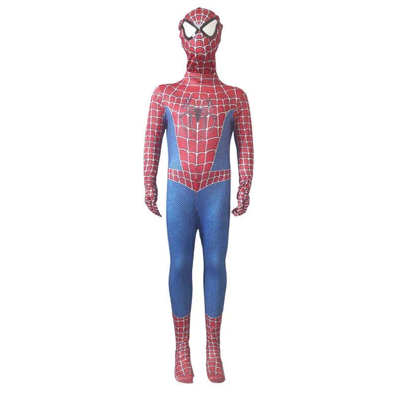 Red Spider-Themed Full-Body Cosplay Suit for Adults