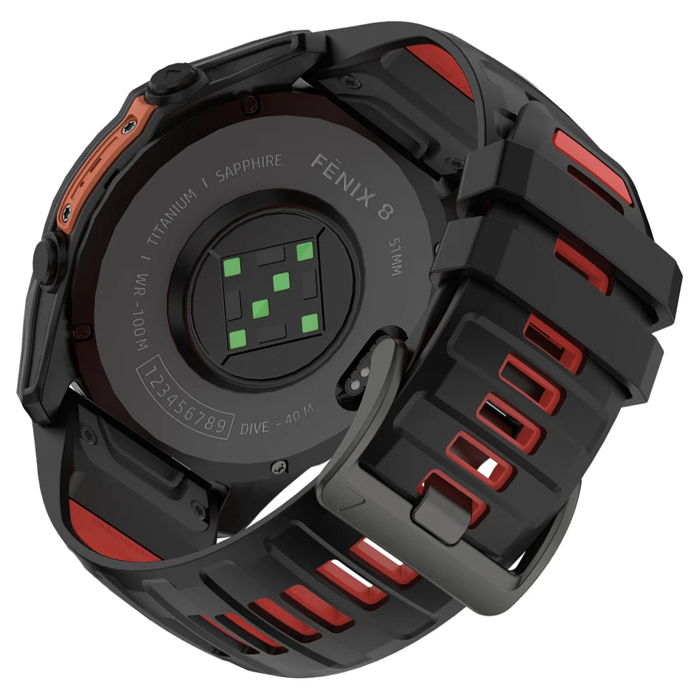 Correa de silicona para reloj Fenix 8 Pro, correa deportiva de 22/26mm para Garmin Tactix 7/Quatix8 Forerunner 970 965 Instinct 2X, pulsera de ajuste rápido