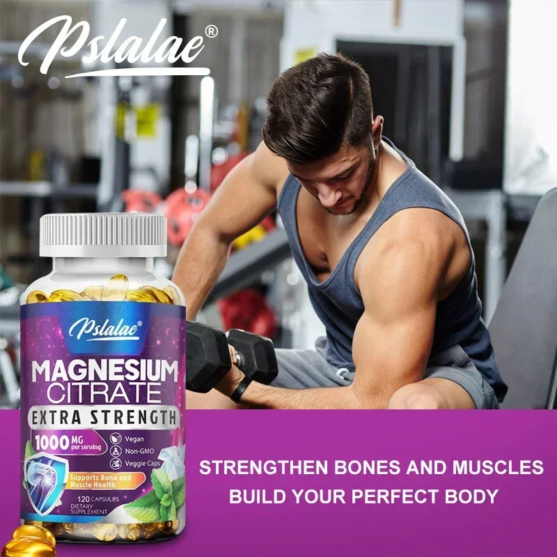 Citrato de magnesio: soporte muscular, nervio y energía, mejora la salud del corazón