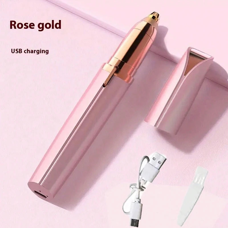 Recortador de cejas eléctrico, depilación de seguridad, depiladora de cejas, cargador USB, Mini afeitadora moldeadora, depilación, belleza indolora