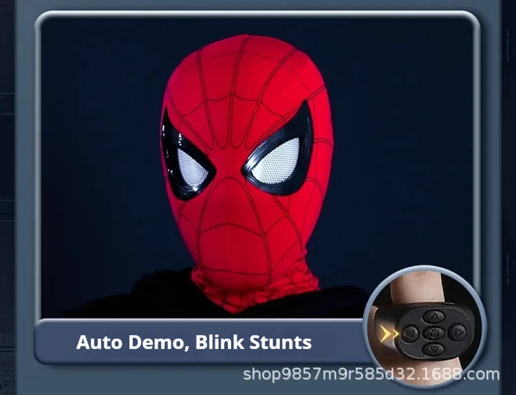 Spider-Man-Inspired Moving-Eye Cosplay Mask