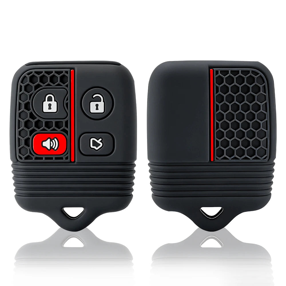 Carcasa de silicona para llave remota de coche, 3/4 botones, funda Fob para Ford Focus, Escape completo, Mustang Explorer, Lincoln Town Sport