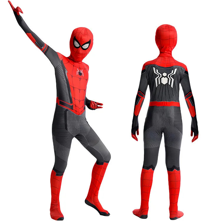 Red Spider-Themed Full-Body Cosplay Suit for Adults