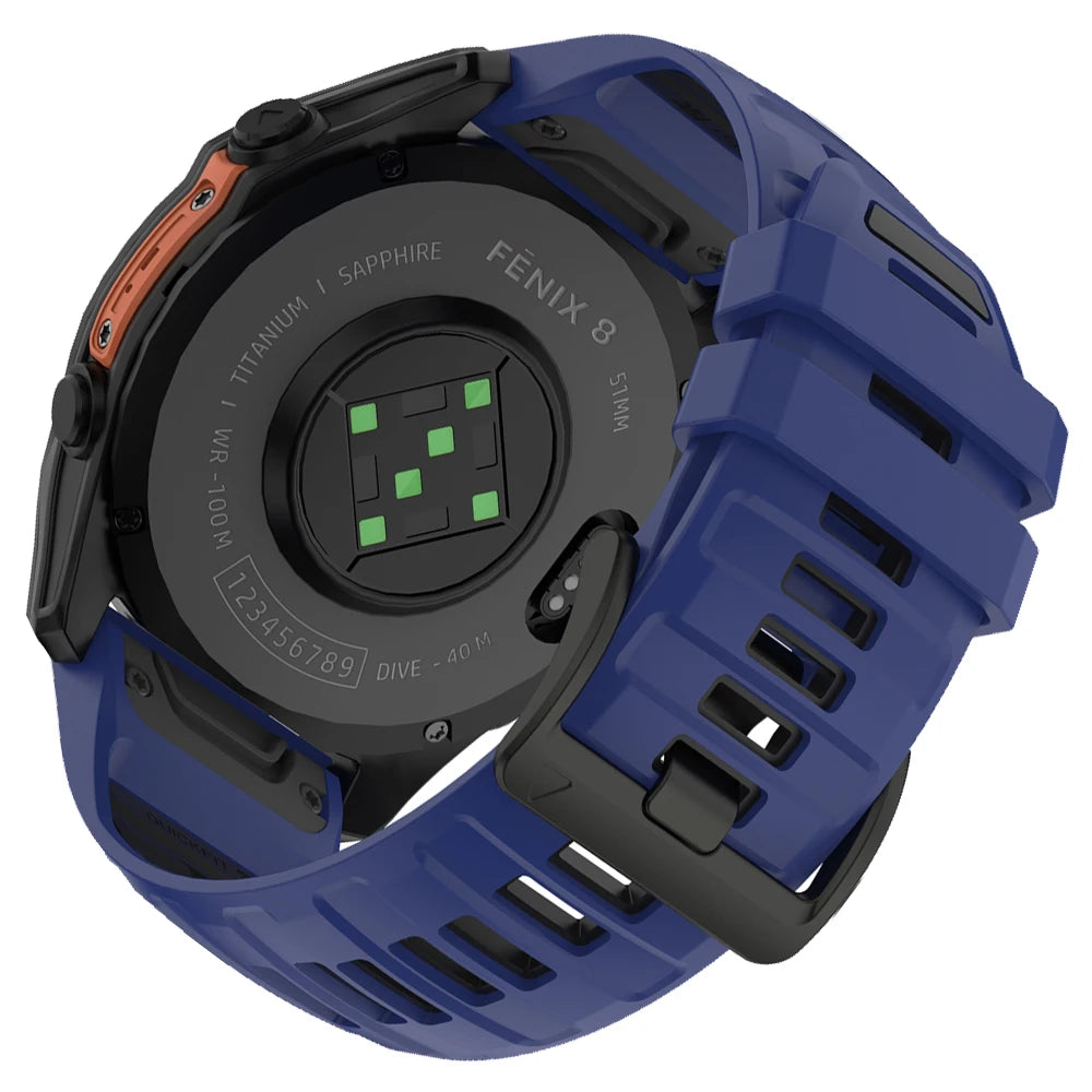 Correa de silicona para reloj Fenix 8 Pro, correa deportiva de 22/26mm para Garmin Tactix 7/Quatix8 Forerunner 970 965 Instinct 2X, pulsera de ajuste rápido