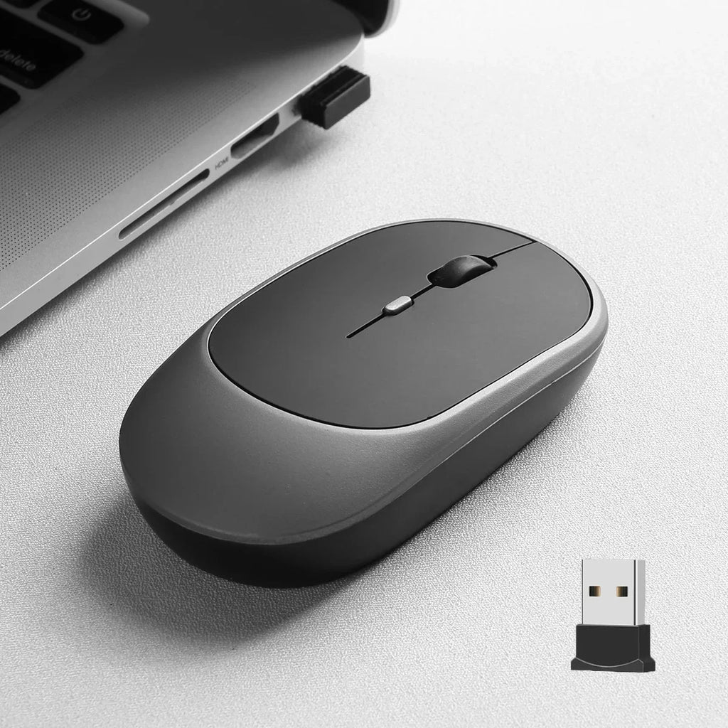Ratón inalámbrico recargable para jugadores, modos duales, compatible con Bluetooth, 2,4G, para ordenador portátil, tableta, PC, Macbook