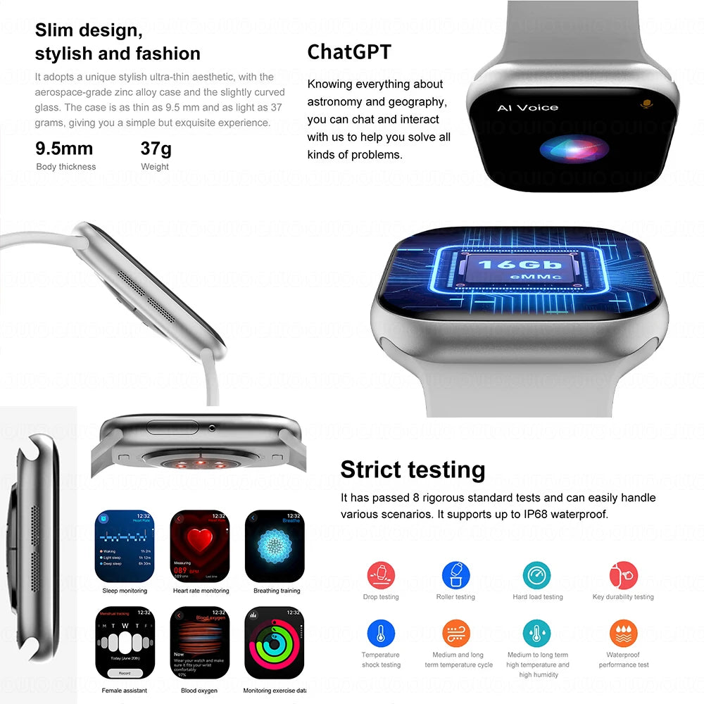 Nuevo reloj inteligente DT 10 con memoria grande de 16GB NFC, brújula de visión estéreo 3D, modo Muiti-Sport, reloj inteligente resistente al agua con llamadas Bluetooth