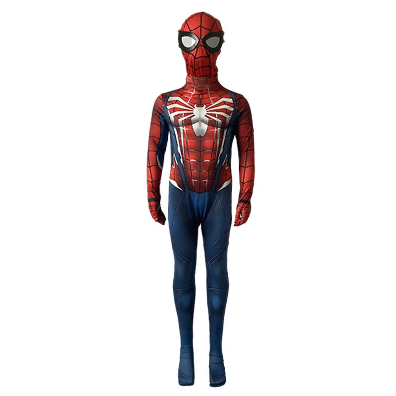 Red Spider-Themed Full-Body Cosplay Suit for Adults