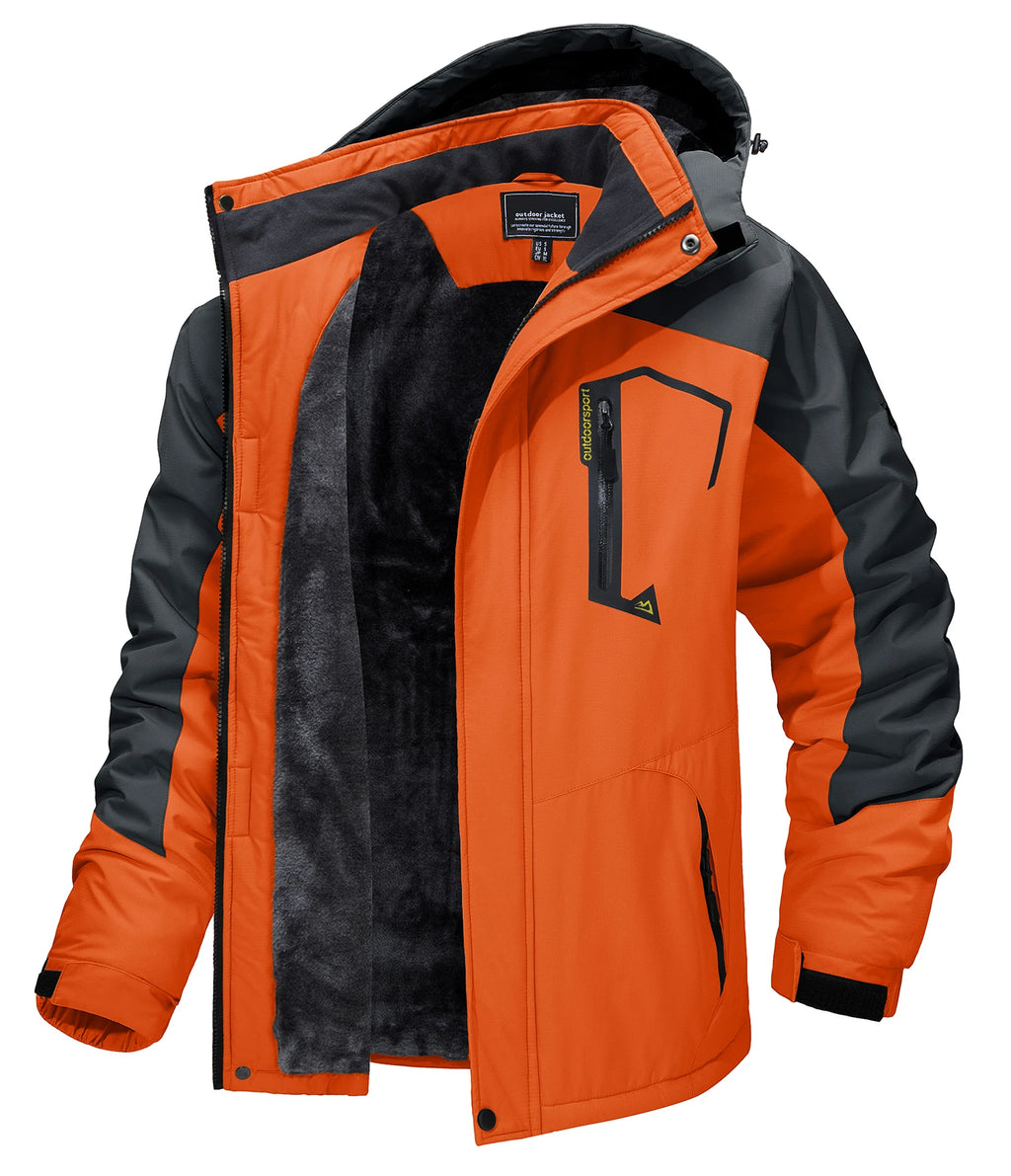 TACVASEN, chaquetas de montaña con forro polar, chaquetas de senderismo para hombre, abrigos con capucha extraíbles para exteriores, Parka de esquí y Snowboard, prendas de vestir de invierno