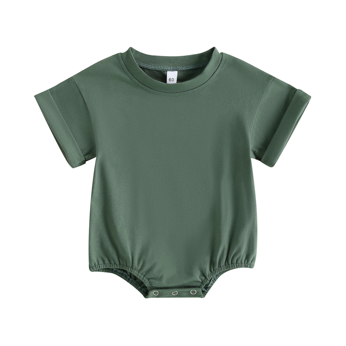 Baby Solid-Color Short-Sleeve Romper
