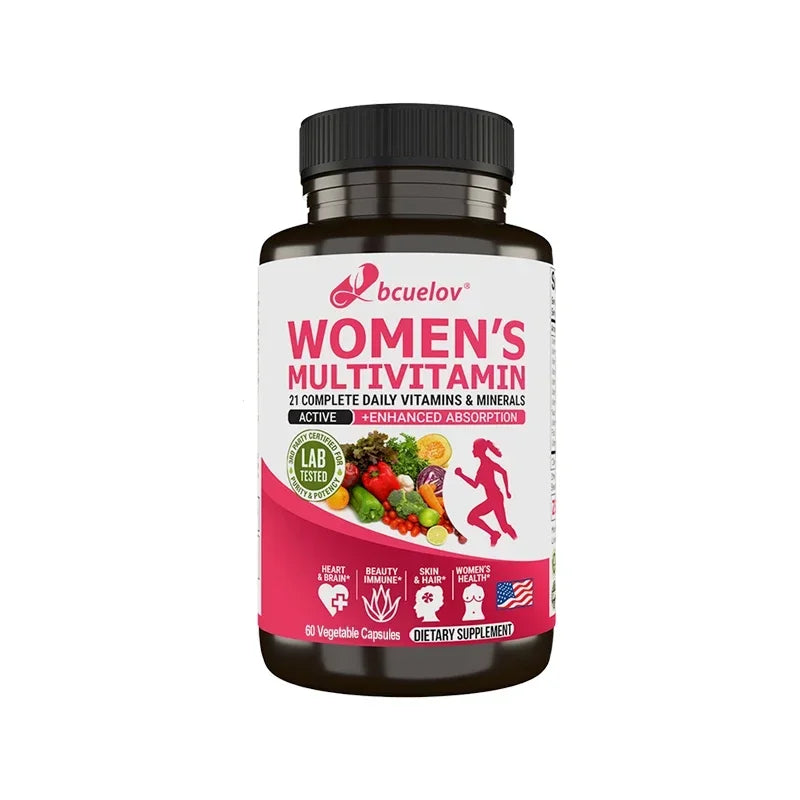 Suplemento multivitamínico multimineral para mujer - Magnesio Biotina Calcio Zinc Selenio - Apoya las articulaciones Piel Uñas