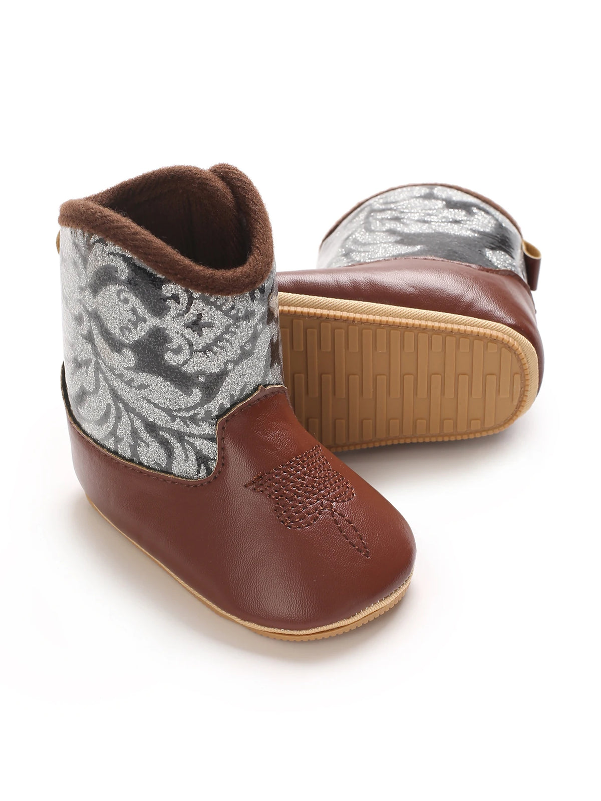 Baby Cowboy Boots - Western Style | Soft soled First Walking Shoes for Newborns and Preschoolers