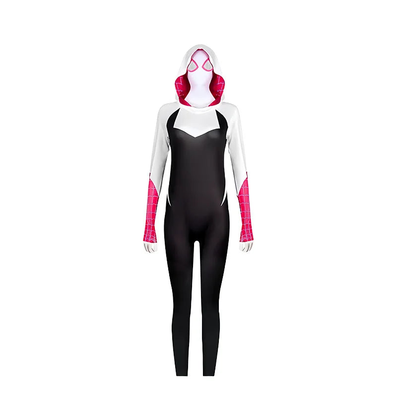Red Spider-Themed Full-Body Cosplay Suit for Adults