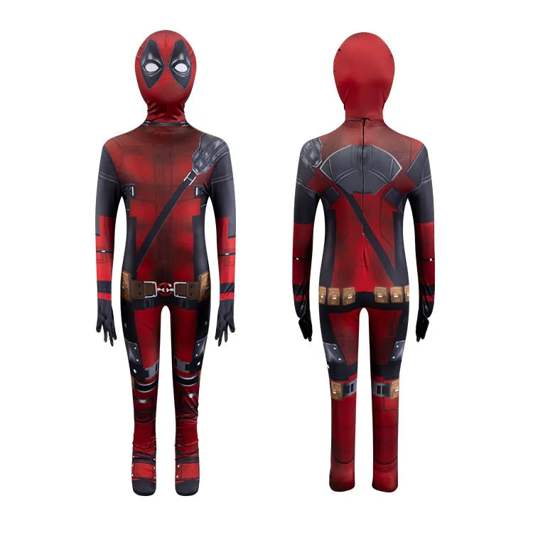 Red Spider-Themed Full-Body Cosplay Suit for Adults