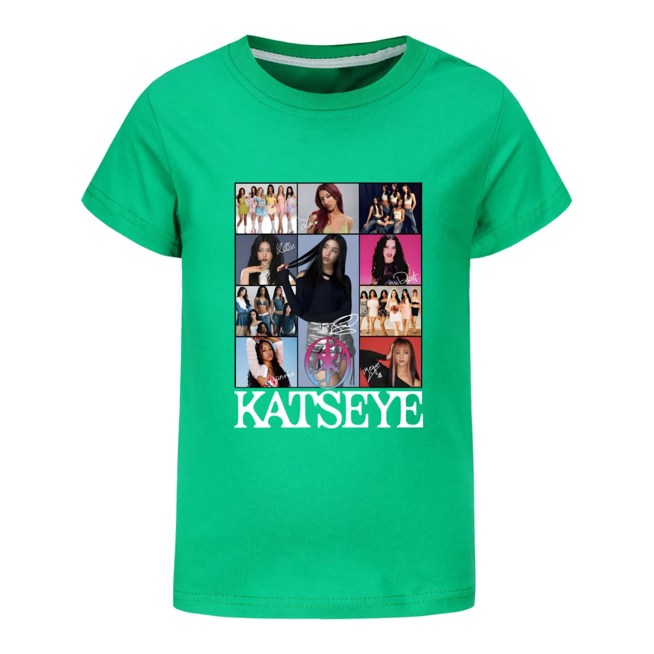 Camiseta KATSEYE Kpop para niños, ropa de verano 2026, camisetas de manga corta para niñas, ropa de calle a la moda para niños