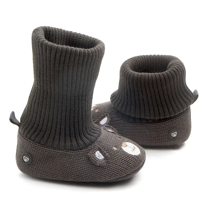 Baby Wool Shoes Little Boy and Girls Newborn Bootie Winter Warm Infant Toddler Crib Shoes Classic Floor First Walkers