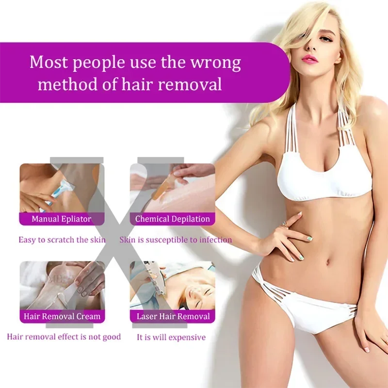 Depiladora de luz azul para cuerpo de mujer, afeitadora de inducción, herramienta de depilación, depiladora de labios de Bikini automática eléctrica rotativa para cara y pierna