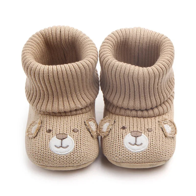 Baby Wool Shoes Little Boy and Girls Newborn Bootie Winter Warm Infant Toddler Crib Shoes Classic Floor First Walkers