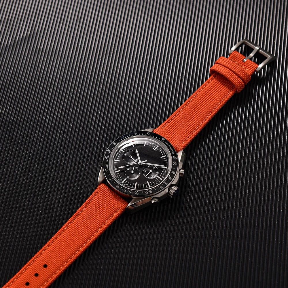 Correa de reloj de nailon de 18mm, 20mm y 22mm, correas de reloj de cuero y tela de vela de dos caras, pulseras de liberación rápida, cinturón deportivo para hombres y mujeres