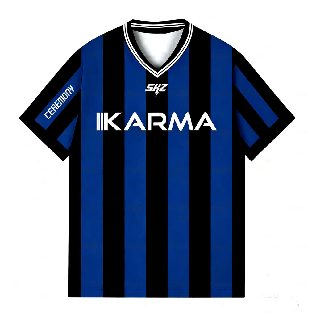 2025 KPOP Stay KARMA álbum Fans camisetas de apoyo FELIX BANGCHAN HYUNJIN ropa de calle ropa suelta camiseta camisetas de manga corta