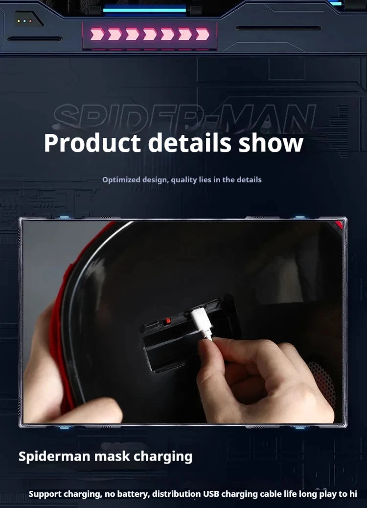 Spider-Man-Inspired Moving-Eye Cosplay Mask