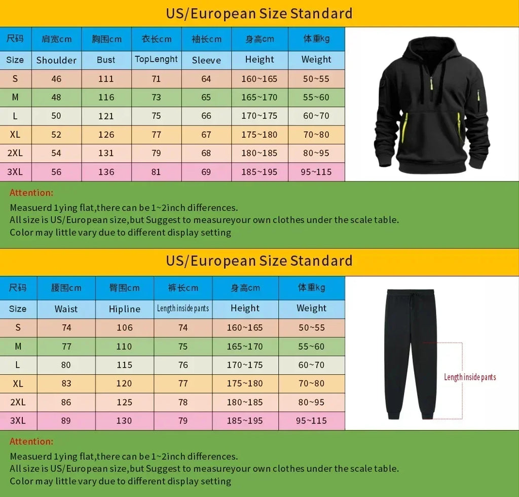 Conjunto de sudadera con capucha para hombre, conjunto de dos piezas de top cómodo y a la moda y pantalones deportivos casuales.