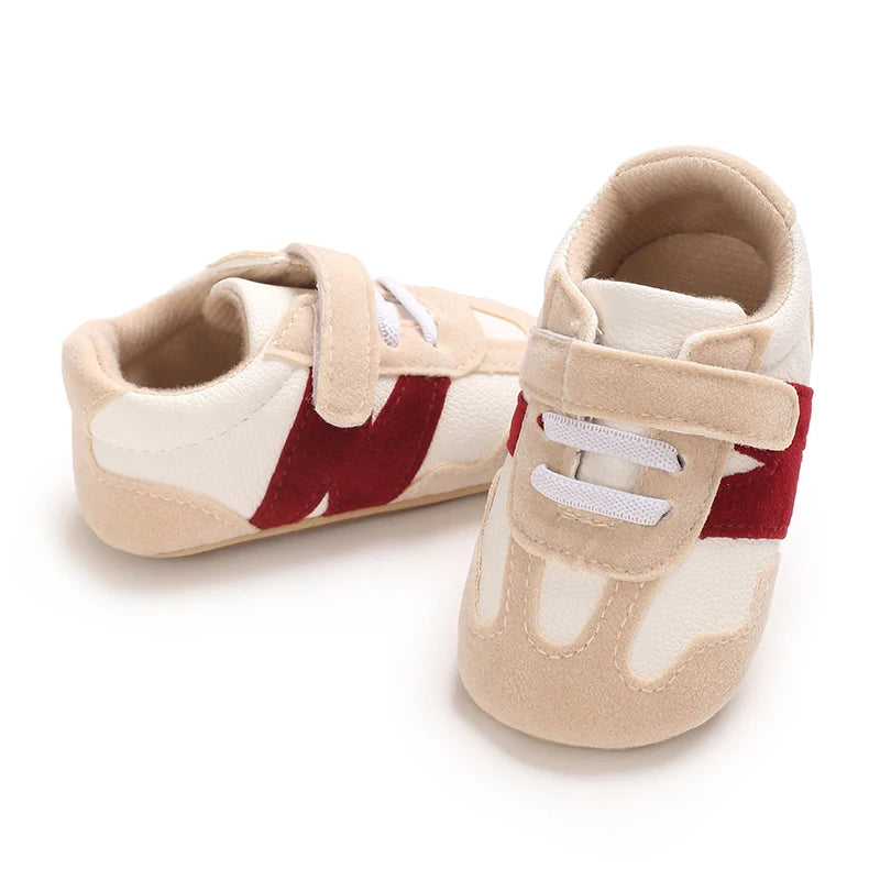 0-18 Months Newborn Baby Classic Sneakers Letters Splicing Baby Casual Shoe Anti-slip Hundred Walking Baby Boys Girls Baby Shoes