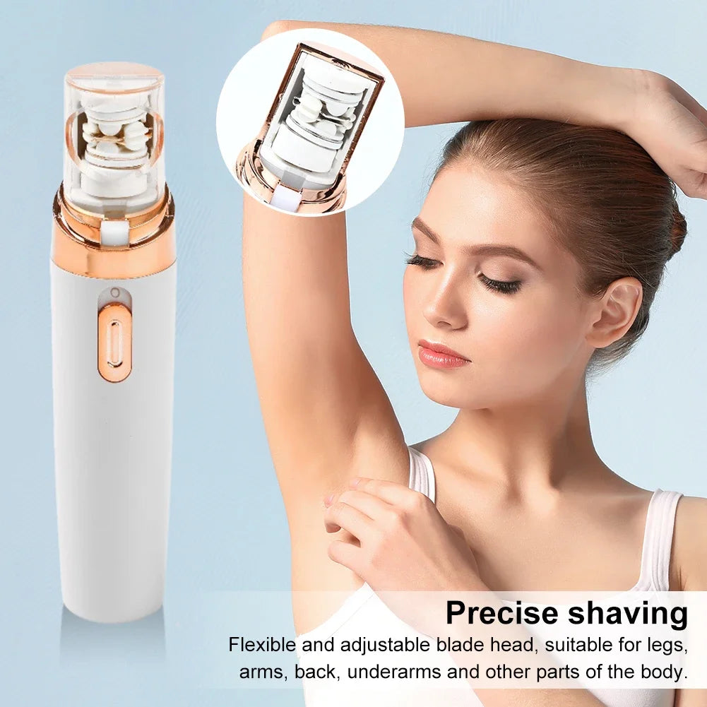 Depiladora Facial eléctrica para mujer, depiladora recargable, depiladora de vello Facial indolora para cara, axila, pierna trasera
