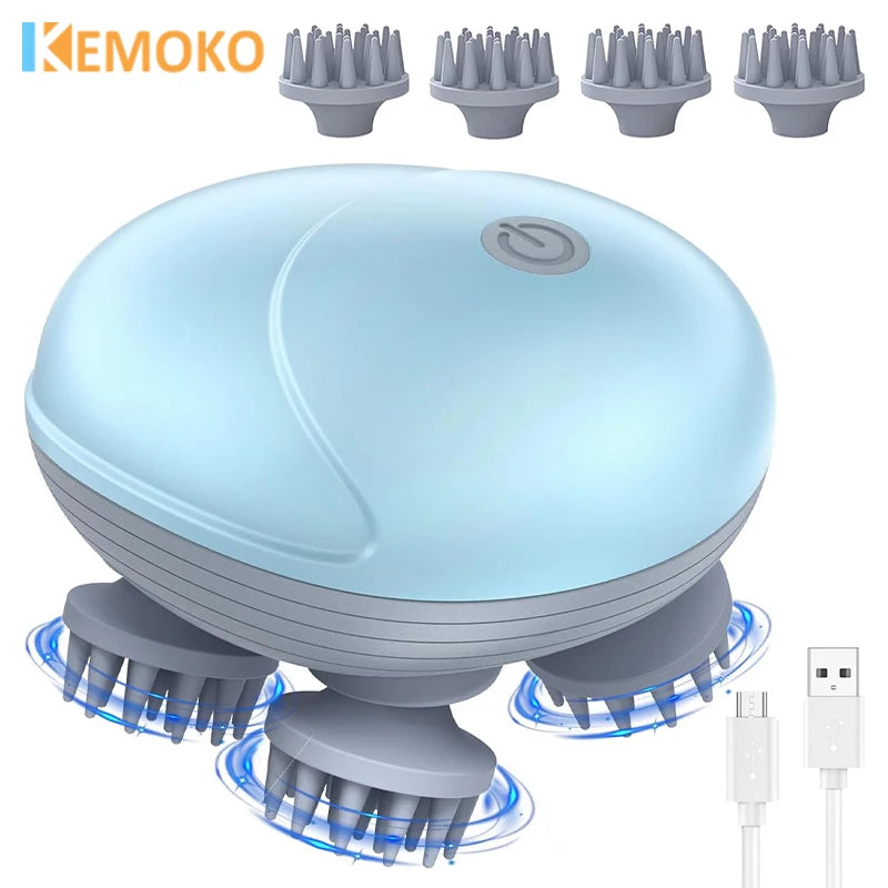 Masajeador Eléctrico para Cuero Cabelludo, Dispositivo Vibrador y Amasador para el Cuidado de la Salud, Masaje de Tejido Profundo para Hombros, Cuello, Piernas, Brazos, Masajeador para Mascotas
