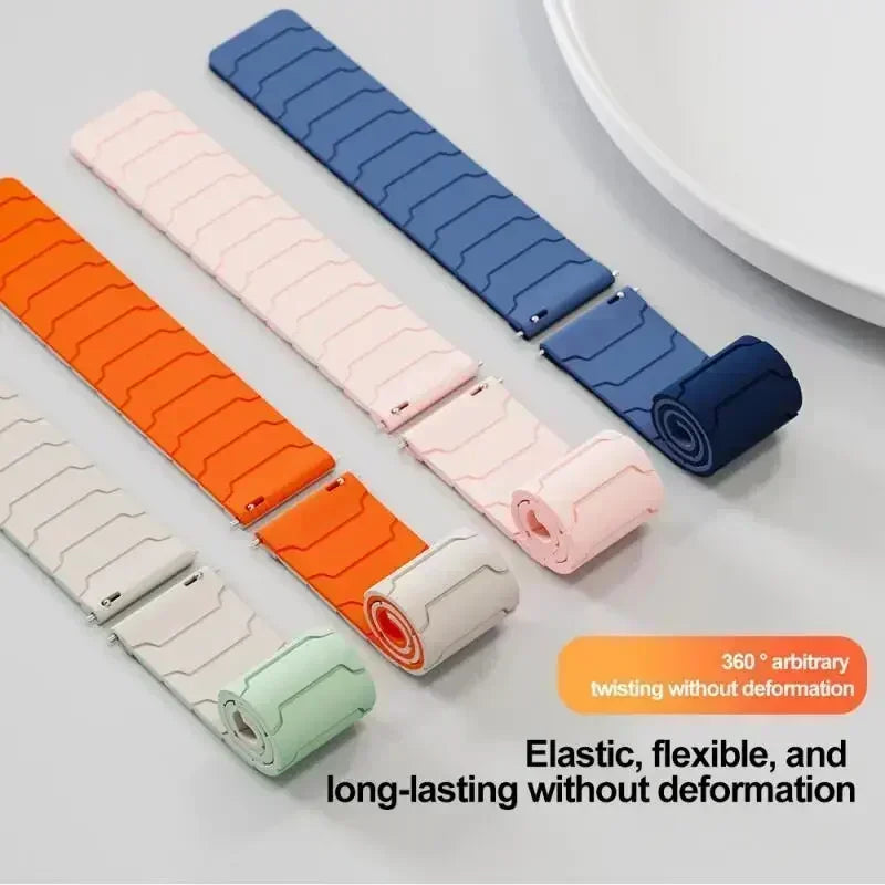 Correa deportiva de silicona magnética de 22mm para reloj inteligente Realme 5, pulsera para reloj Realme S2/Realme S 2 2Pro 3 3 Pro