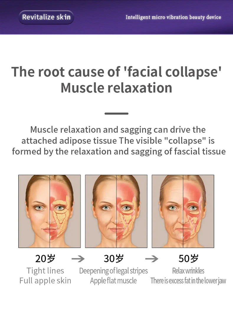 Masajeador de rodillo de microcorriente portátil, vibración eléctrica, levantamiento de cara y cuello, instrumento de belleza antiarrugas para estiramiento de la piel