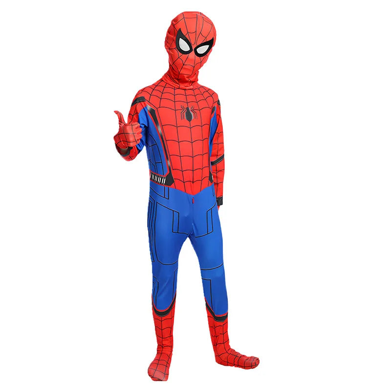 Red Spider-Themed Full-Body Cosplay Suit for Adults