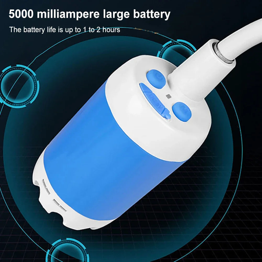 Bomba de ducha portátil para acampar con pantalla Digital, bomba de ducha eléctrica recargable mejorada de 4000mAh, para acampar, dormitorio en la playa