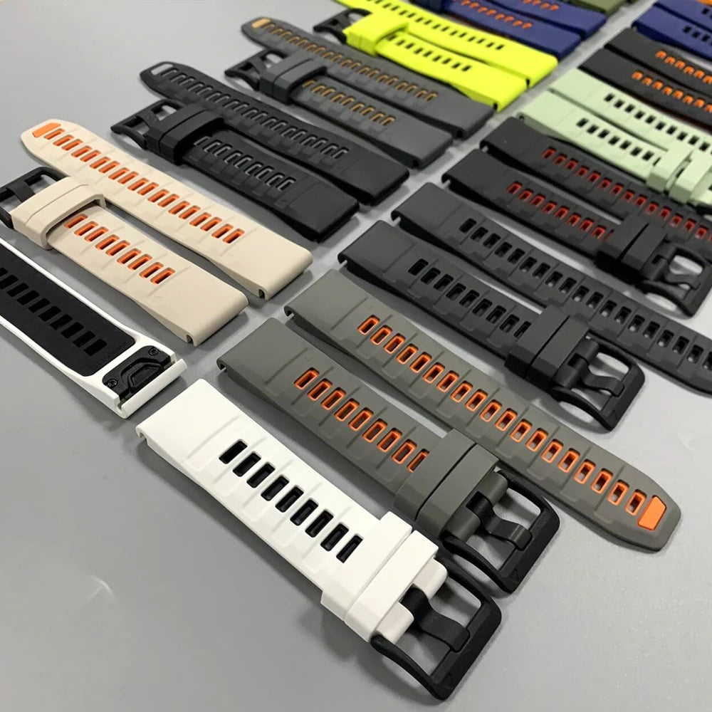 Correa de silicona para reloj Fenix 8 Pro, correa deportiva de 22/26mm para Garmin Tactix 7/Quatix8 Forerunner 970 965 Instinct 2X, pulsera de ajuste rápido