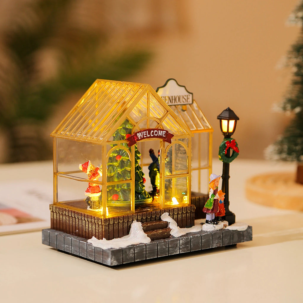 Casita de Villa Navideña con Luz
