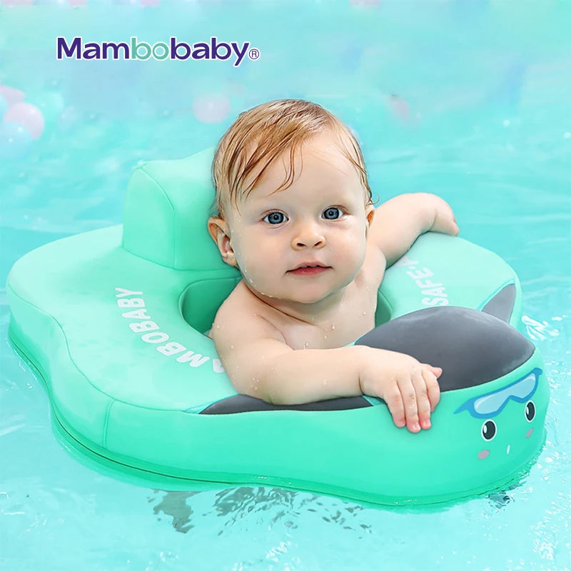 Mambobaby Baby Float with Seat Large Swimming Ring for Infant No Inflation Pool Accessories 6-18-24 Months Pool Game Toys