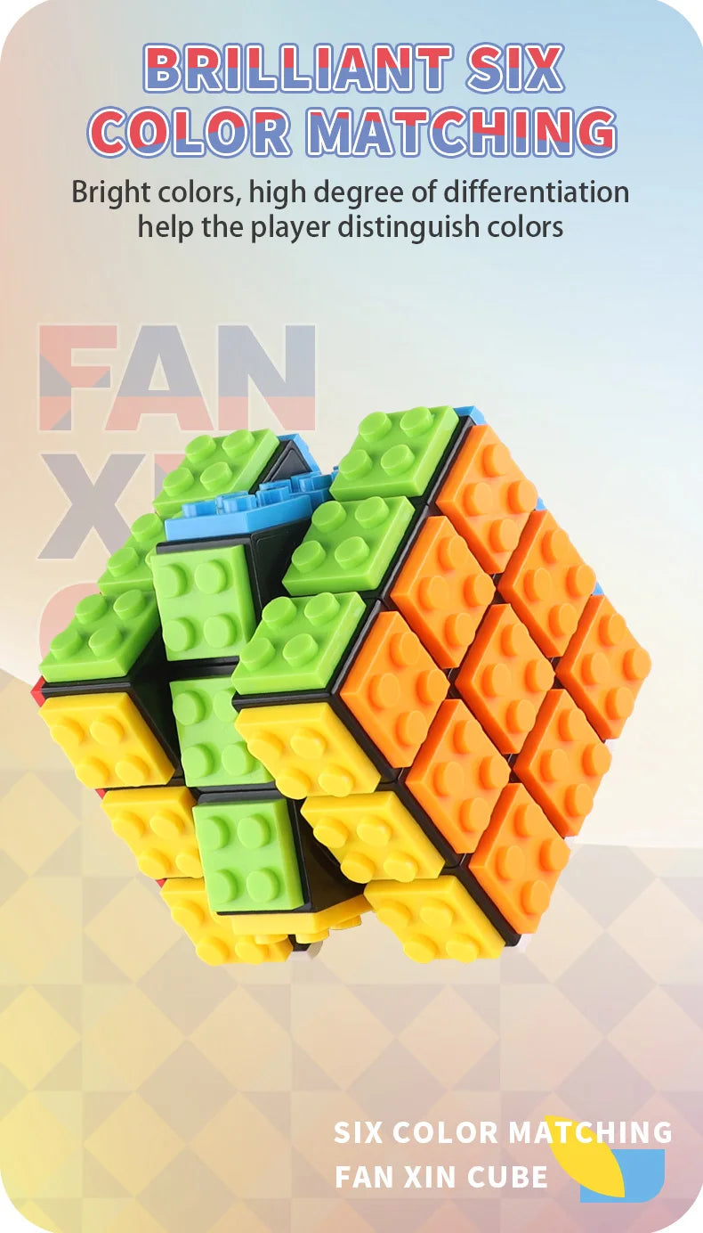 DIY Series Bricks Magic Cube 3x3x3 Professional Speed Cube Puzzle Toys Enlighten Educational Building Blocks Toys for Kids Gifts