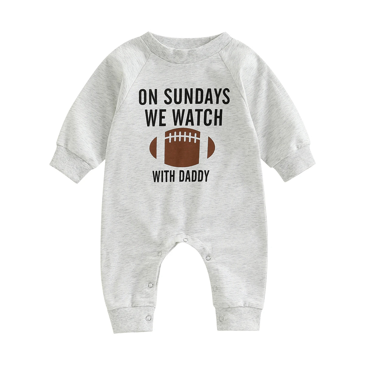 Baby Long-Sleeve Rugby Letter-Print Romper
