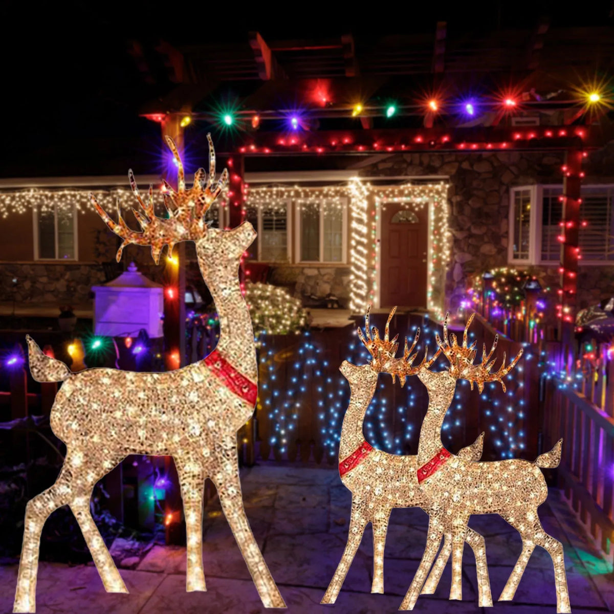 Reno Navideño con Luz LED