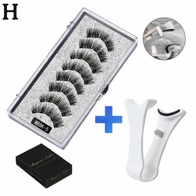 Pestañas magnéticas naturales 3D, con 5 pestañas magnéticas, caja de envío, pestañas hechas a mano, regalo falso, soporte reutilizable, Drop Magne T6N2